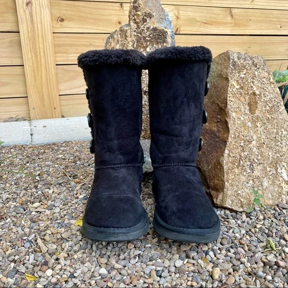 UGG Bailey Button Triplet II Boot Black Size 10 - Picture 2 of 11